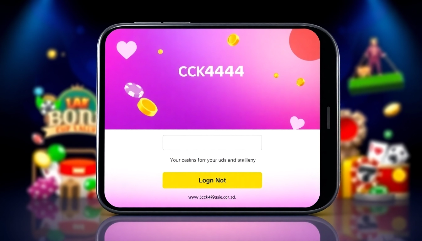 Screenshot of ck4444 login app android interface highlighting easy access to online casino games and sports betting with a user-friendly design for seamless play.