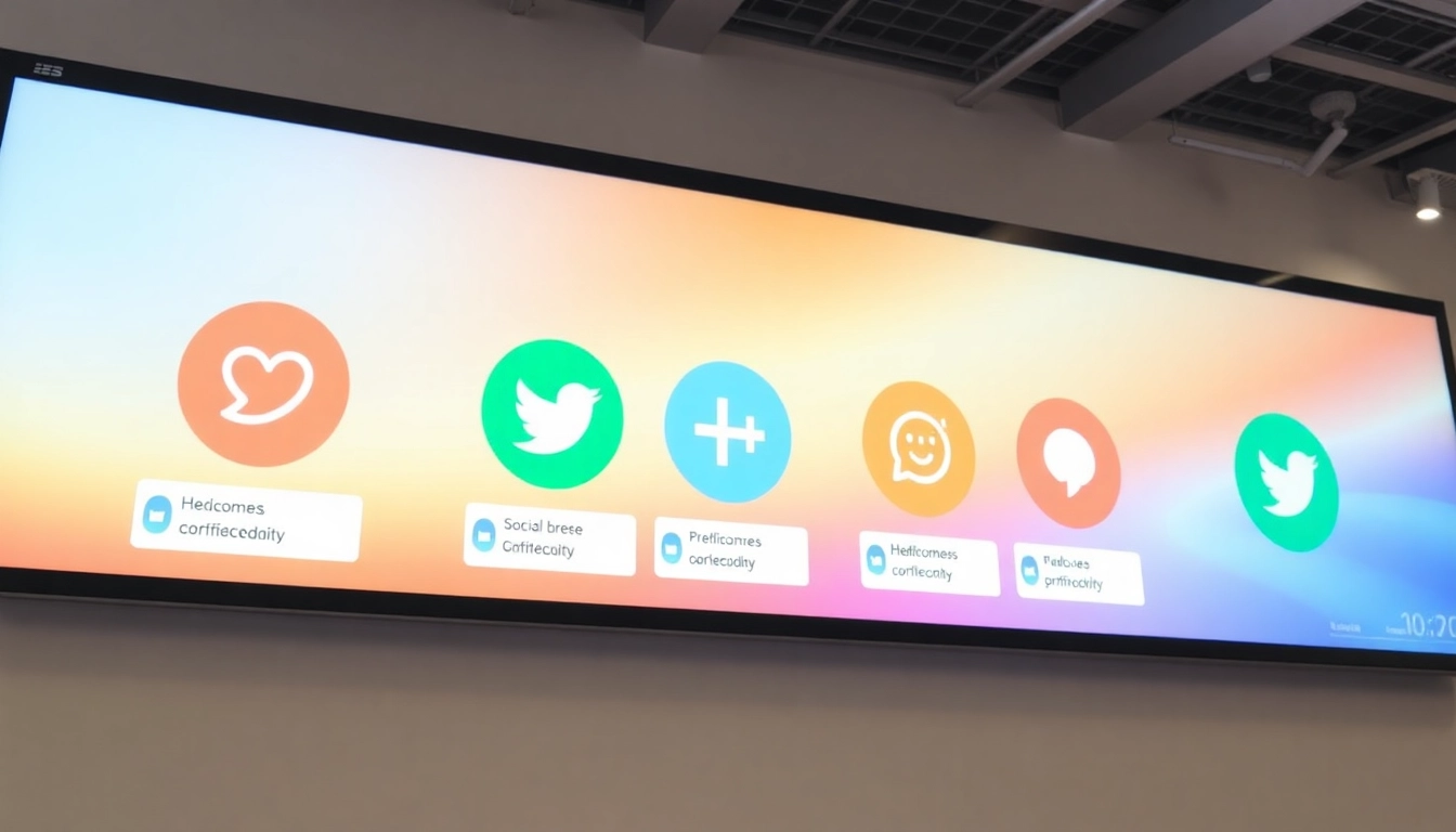 Social Network Updates dashboard with live feeds and analytics for digital marketing professionals